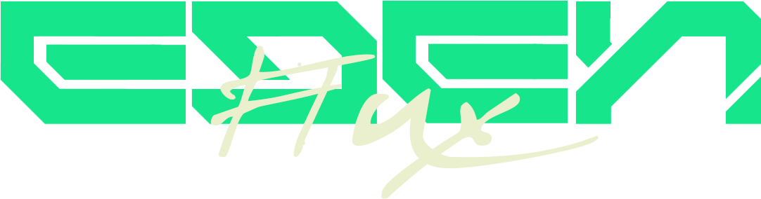 Eden's logo reading Eden Flux. Eden being in a futuristic font, and Flux in calligraphy style